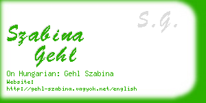 szabina gehl business card